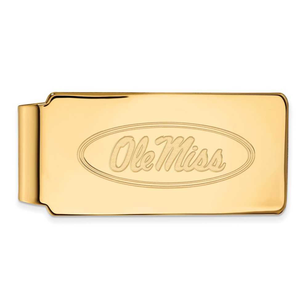 10k Yellow Gold U of Mississippi Money Clip