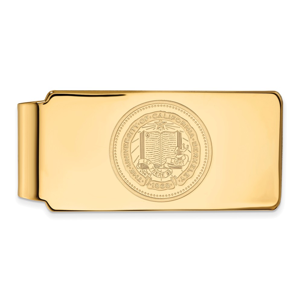 10k Yellow Gold U of California Berkeley Crest Money Clip
