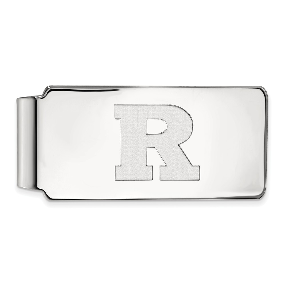 14k White Gold Rutgers Money Clip
