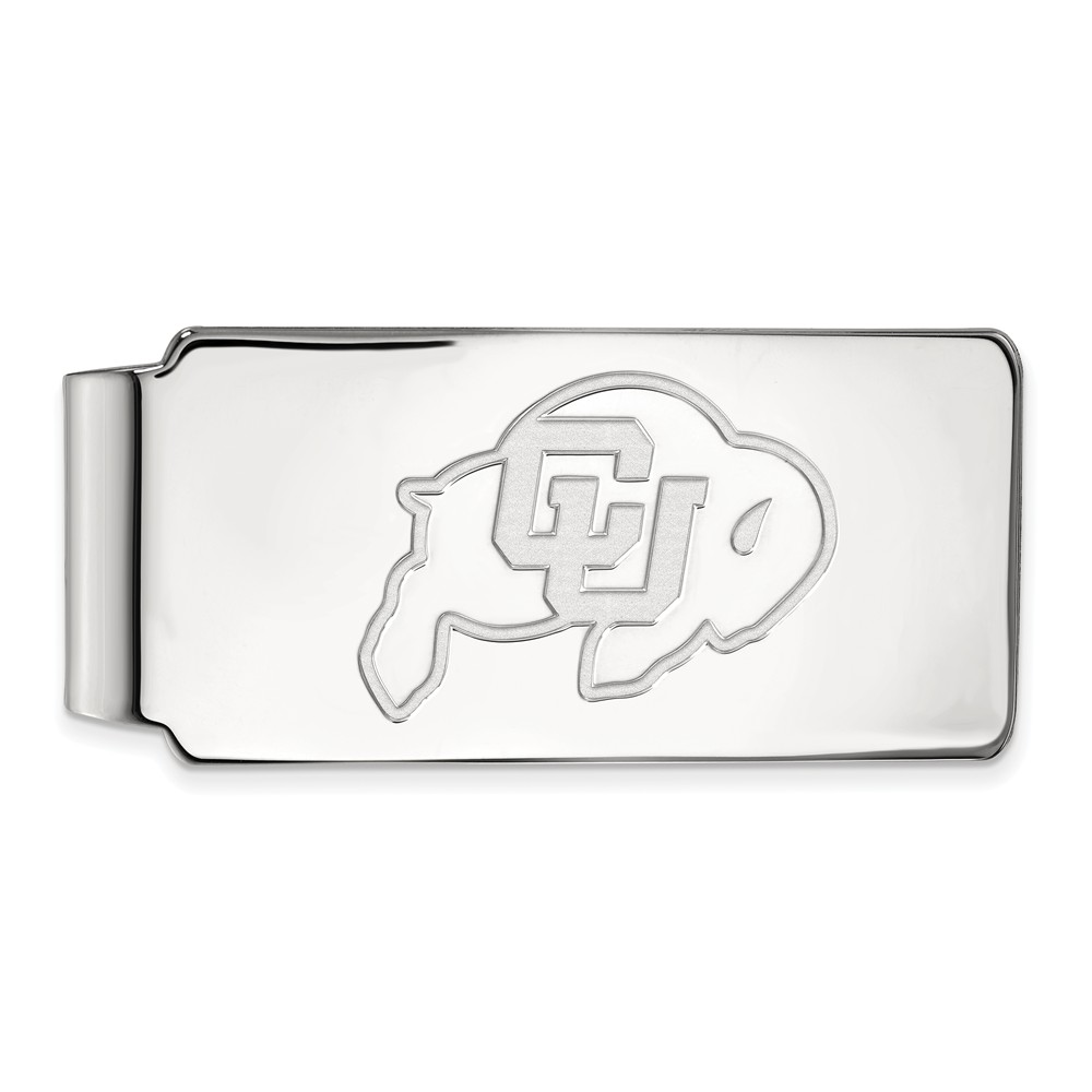 14k White Gold U of Colorado Money Clip
