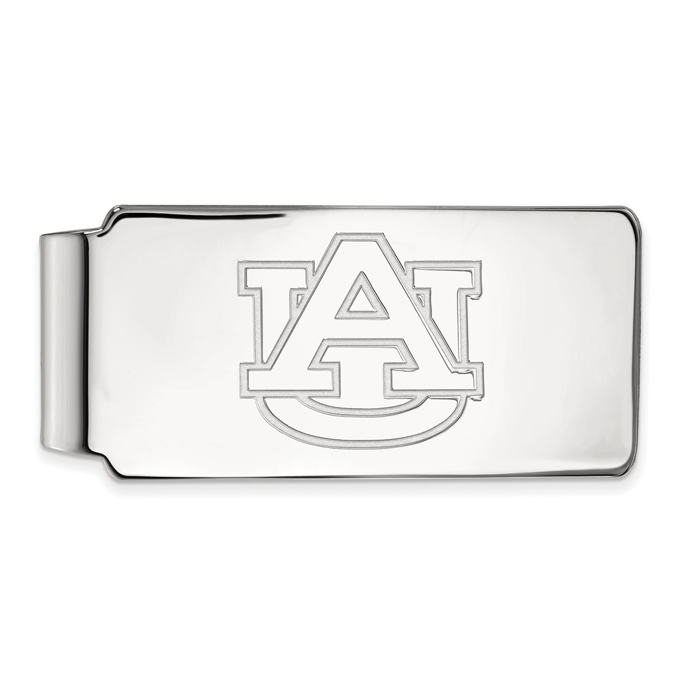 14k White Gold Auburn U Money Clip