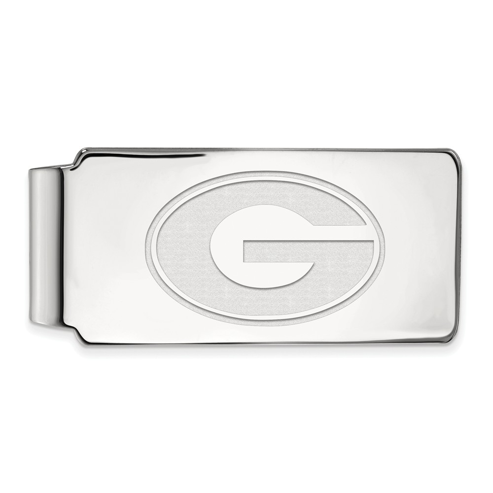 14k White Gold U of Georgia Money Clip