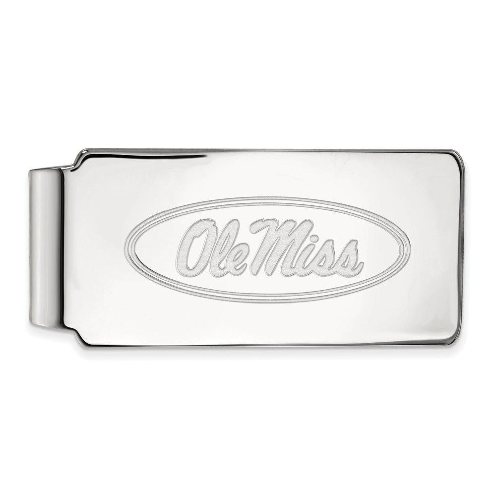 14k White Gold U of Mississippi Money Clip