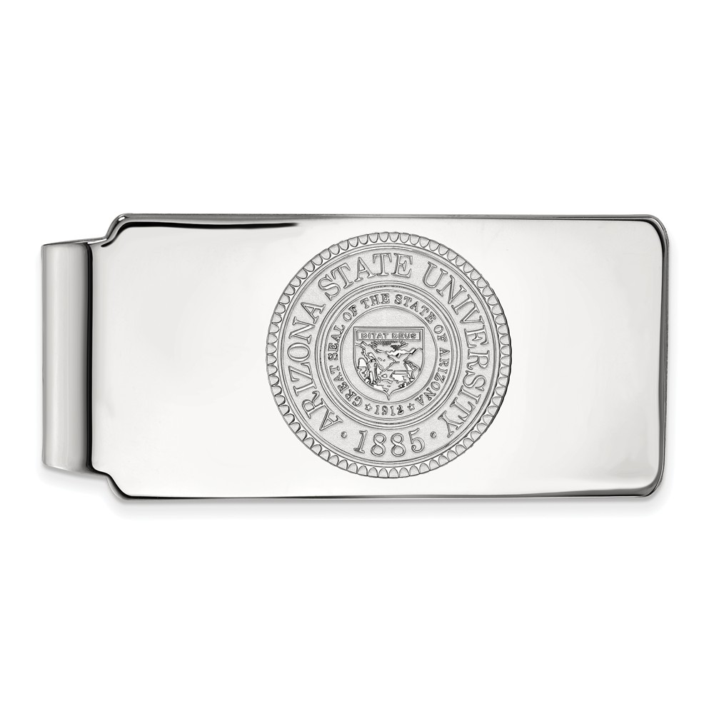 14k White Gold Arizona State Crest Money Clip