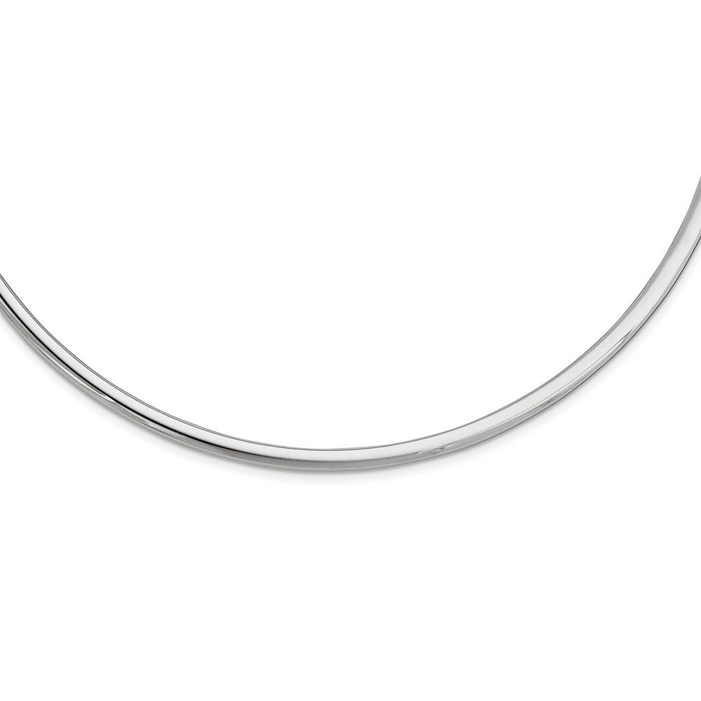 4mm Polished Sterling Silver Neck Collar Necklace