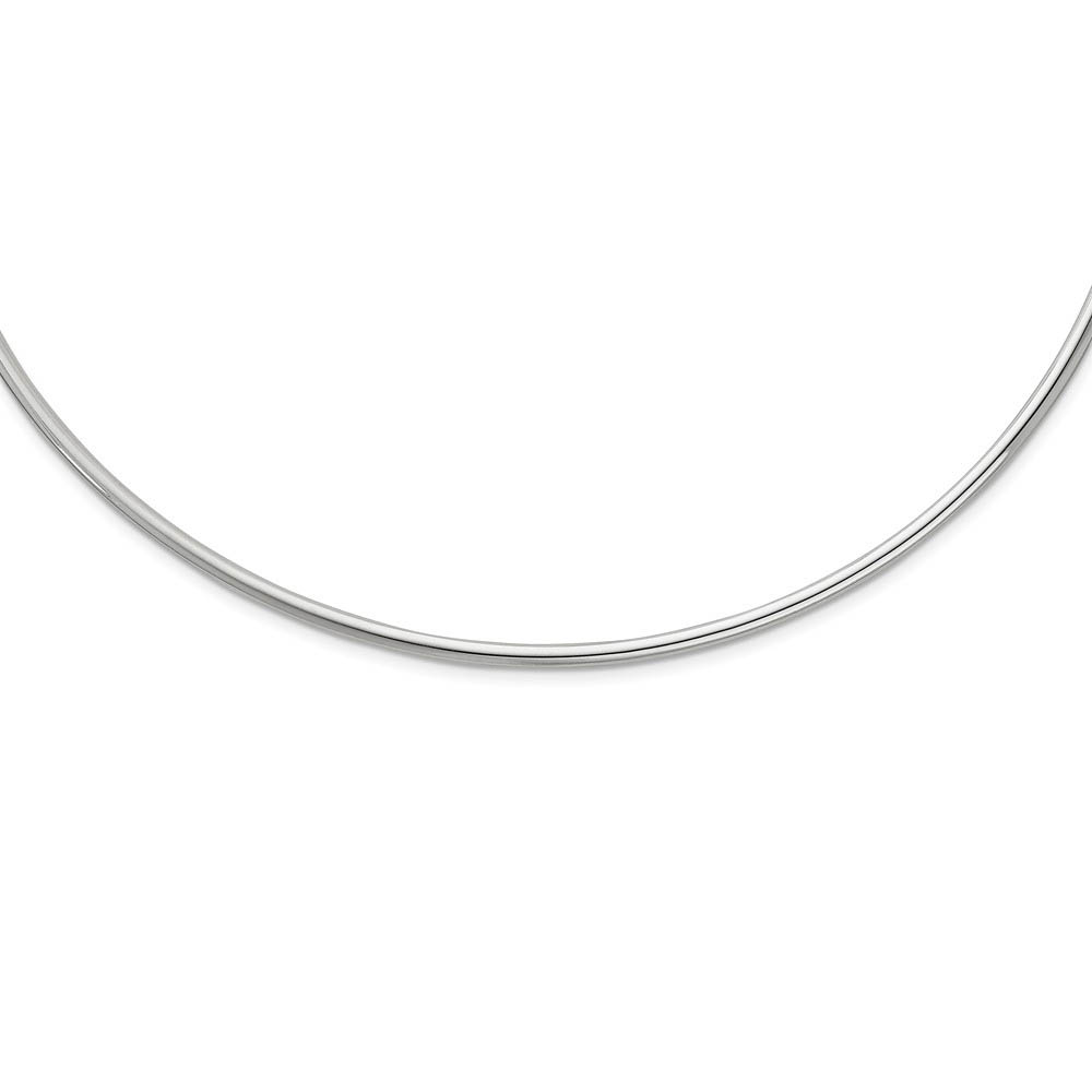 3mm Sterling Silver Torque Collar Necklace, 14 Inch