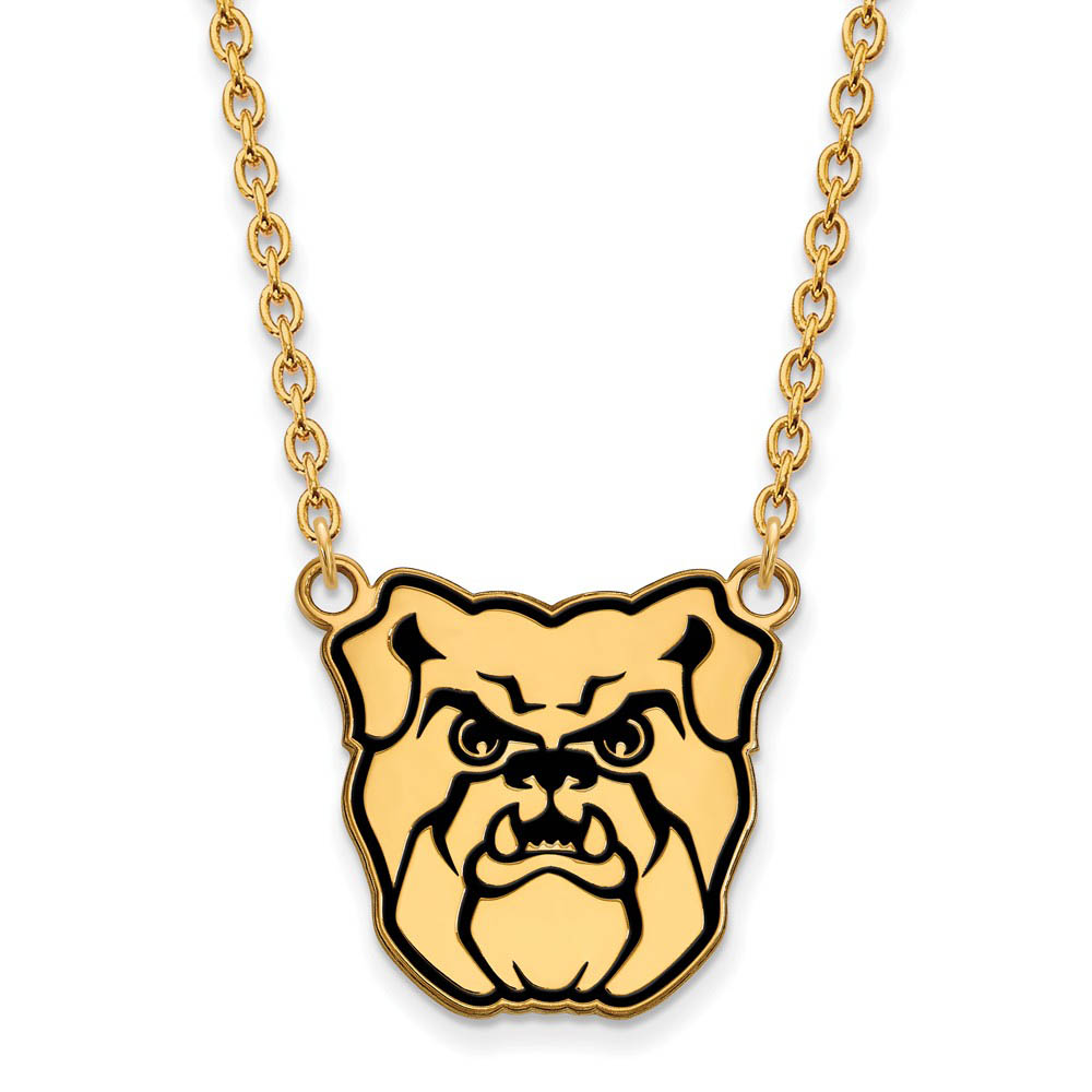 14k Gold Plated Silver Butler U Enamel Pendant Necklace