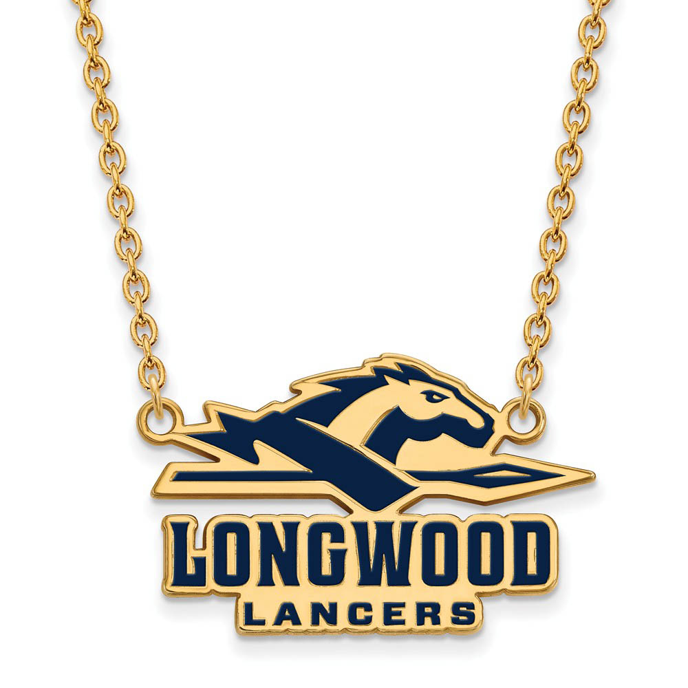 14k Gold Plated Silver Longwood U Enamel Pendant Necklace