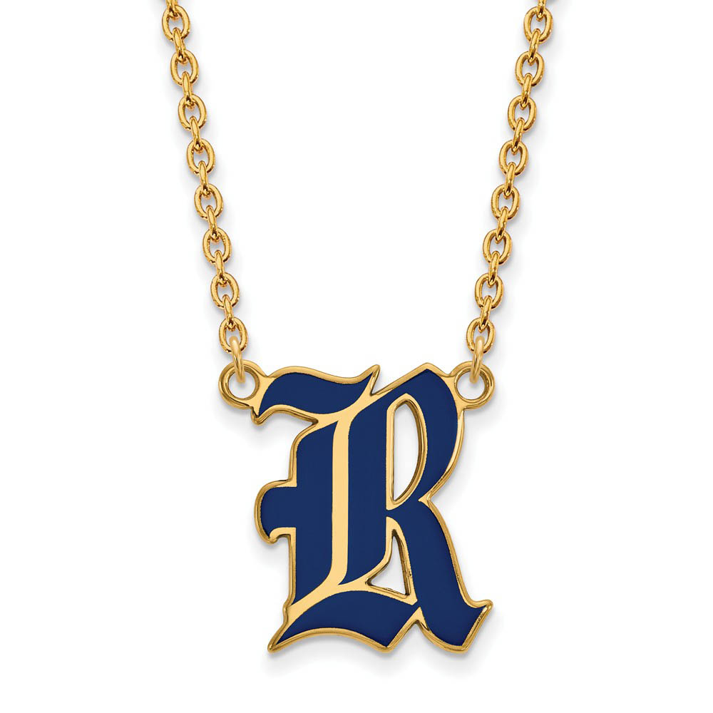 14k Gold Plated Silver Rice U Enamel Pendant Necklace