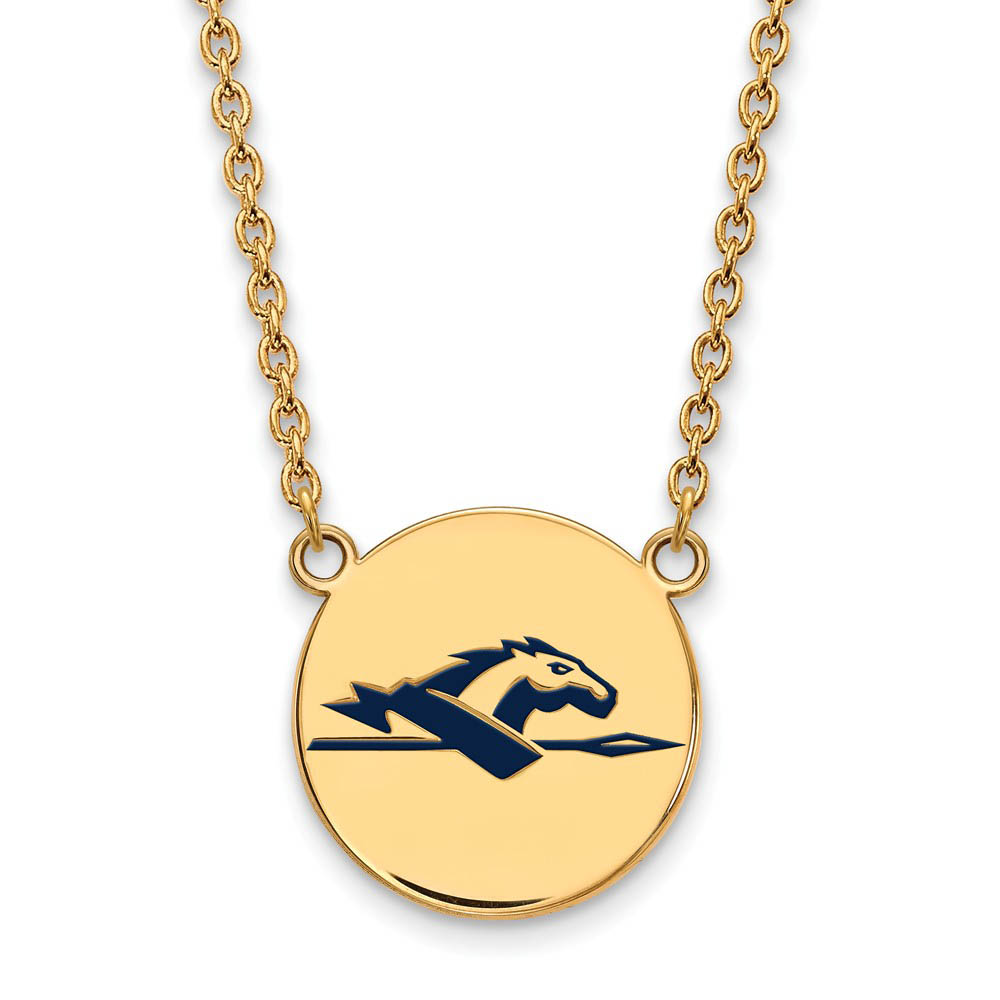 14k Gold Plated Silver Longwood U Enamel Disc Necklace
