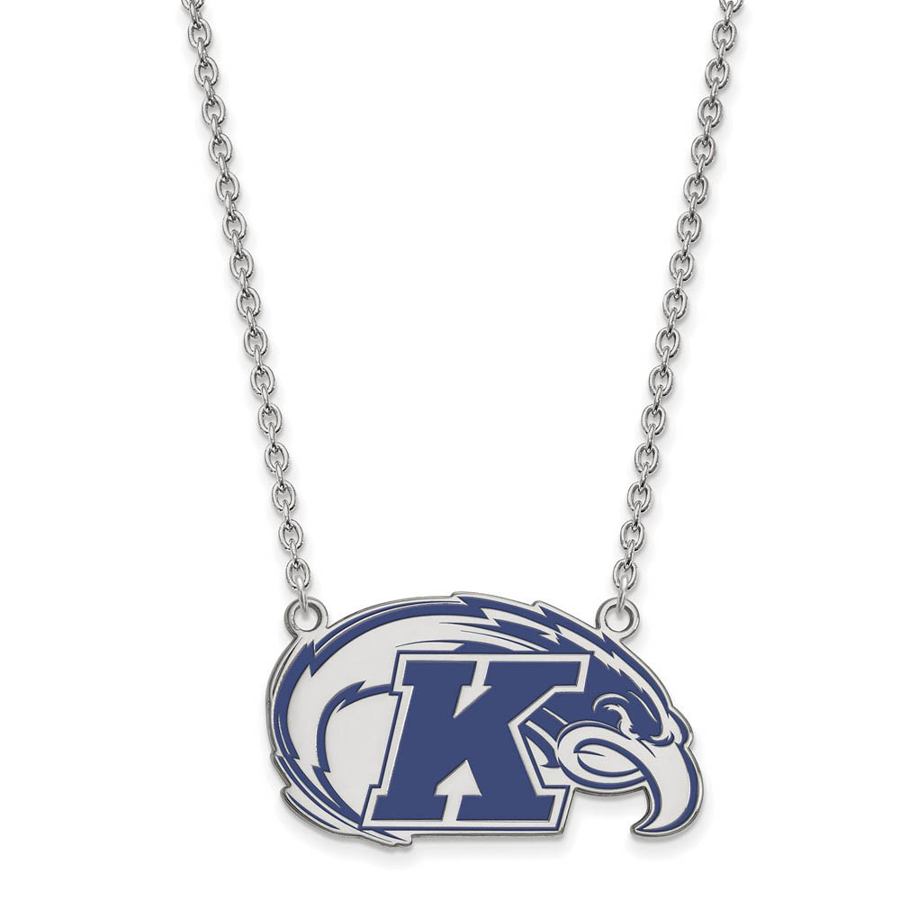 Sterling Silver Kent State Enamel Pendant Necklace