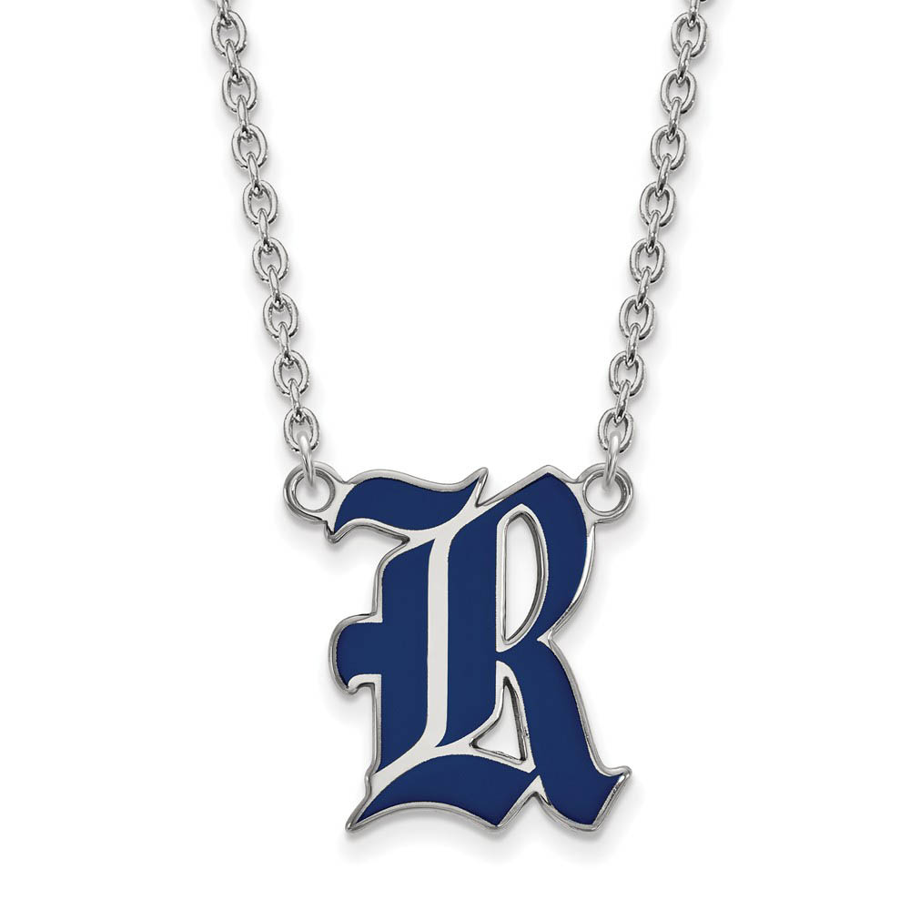 Sterling Silver Rice U Enamel Pendant Necklace