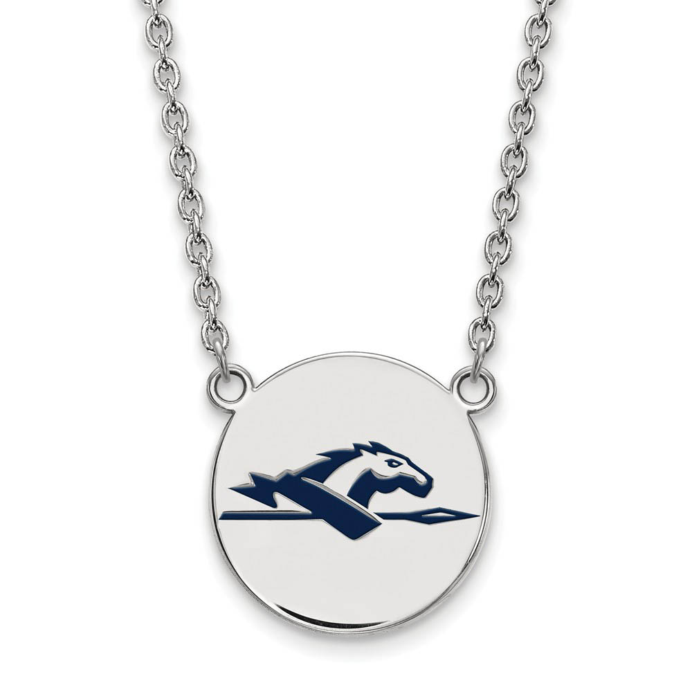 Sterling Silver Longwood U Enamel Disc Necklace