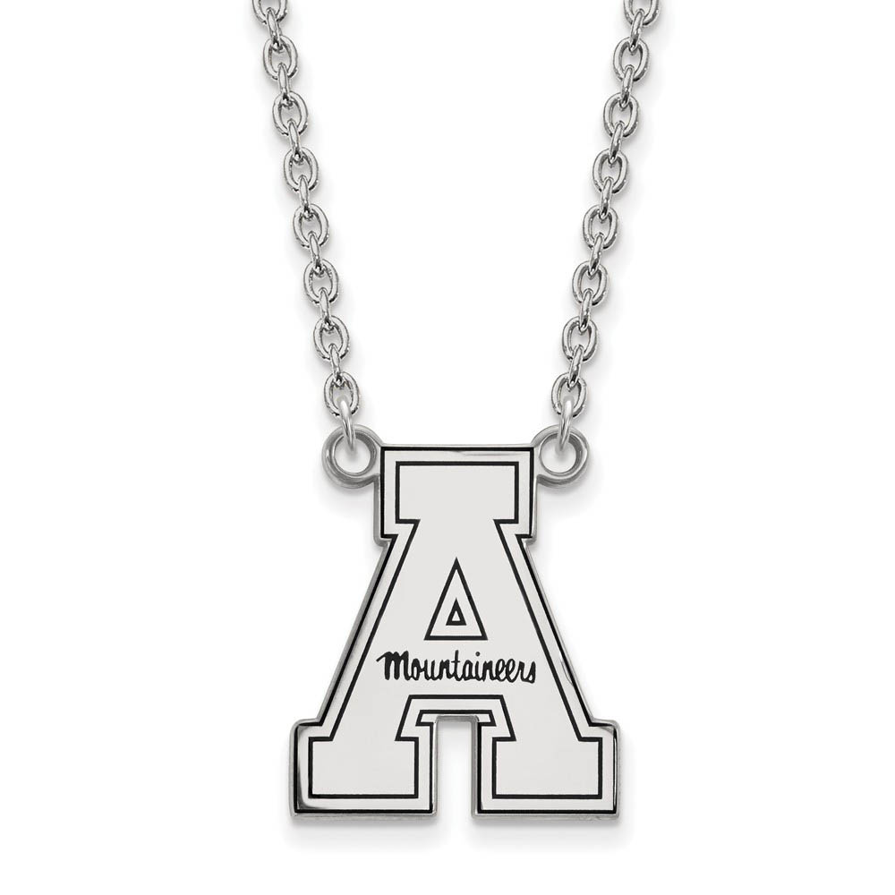Sterling Silver Appalachian State Enamel Pendant Necklace