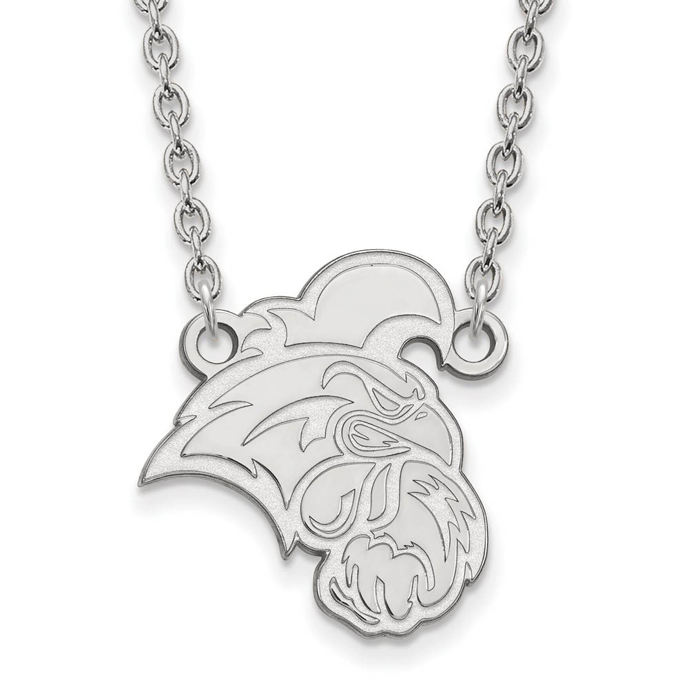 10k White Gold Coastal Carolina U Pendant Necklace