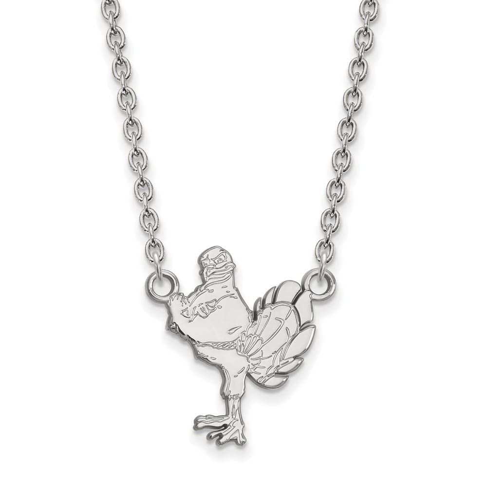 10k White Gold Virginia Tech Pendant Necklace