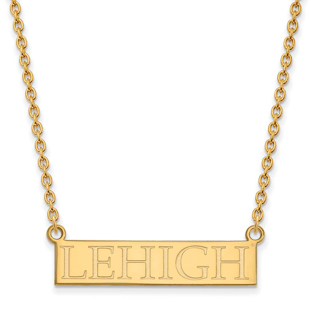 10k Yellow Gold Lehigh U Pendant Necklace