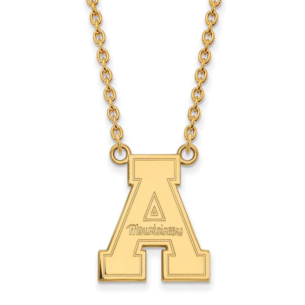 10k Yellow Gold Appalachian State Pendant Necklace