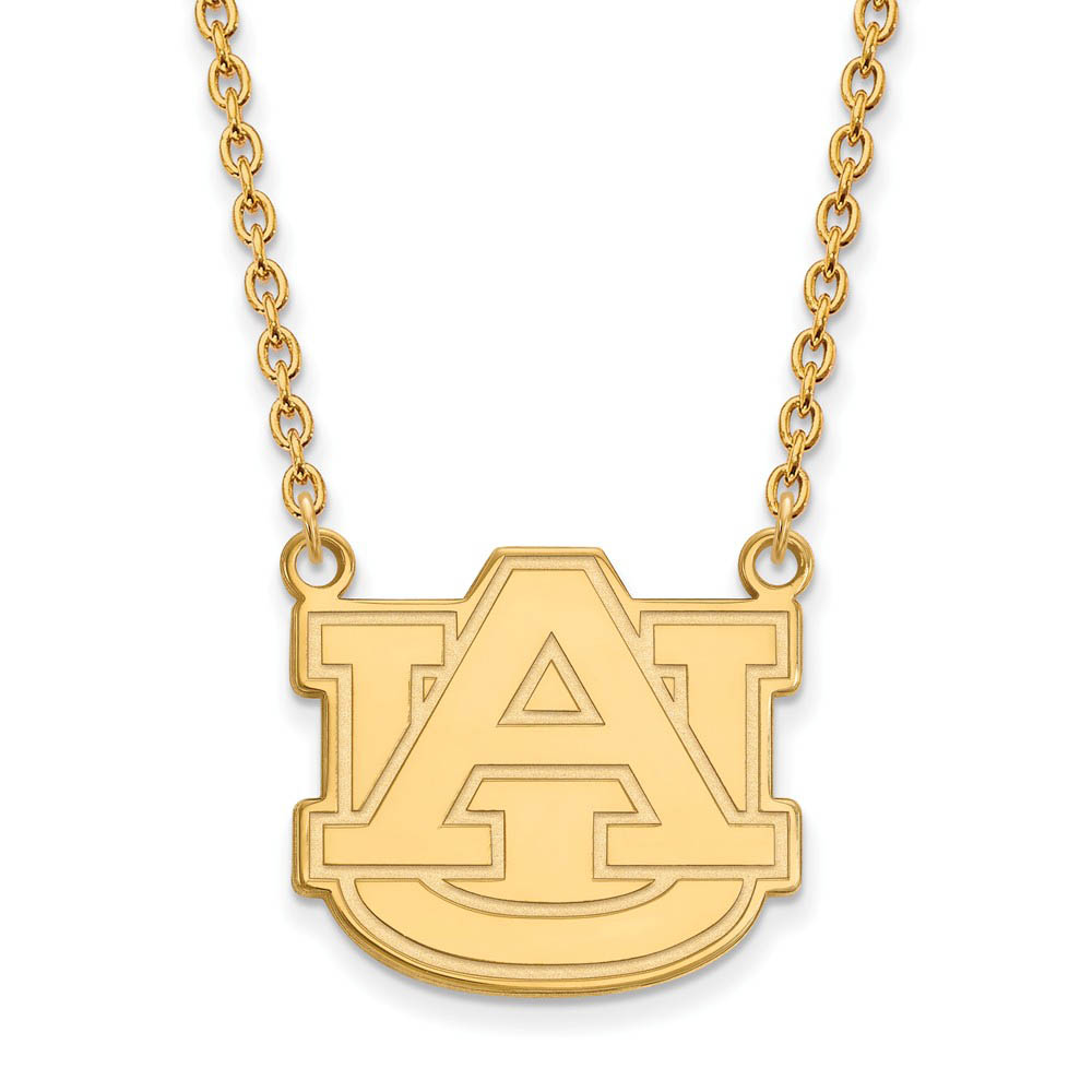 10k Yellow Gold Auburn U 'AU' Pendant Necklace