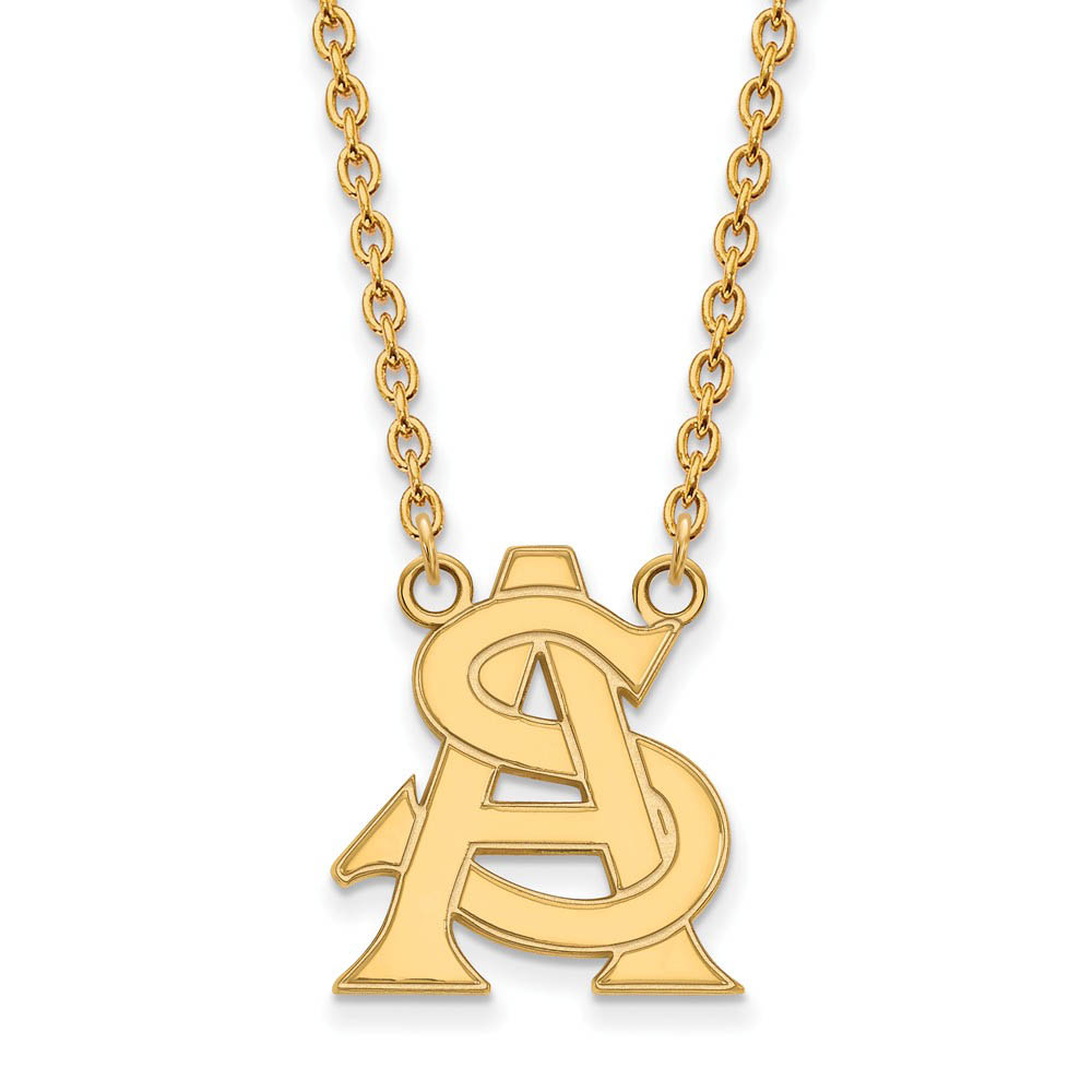 10k Yellow Gold Arizona State Pendant Necklace