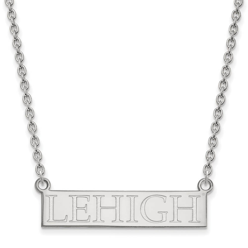 14k White Gold Lehigh U Pendant Necklace