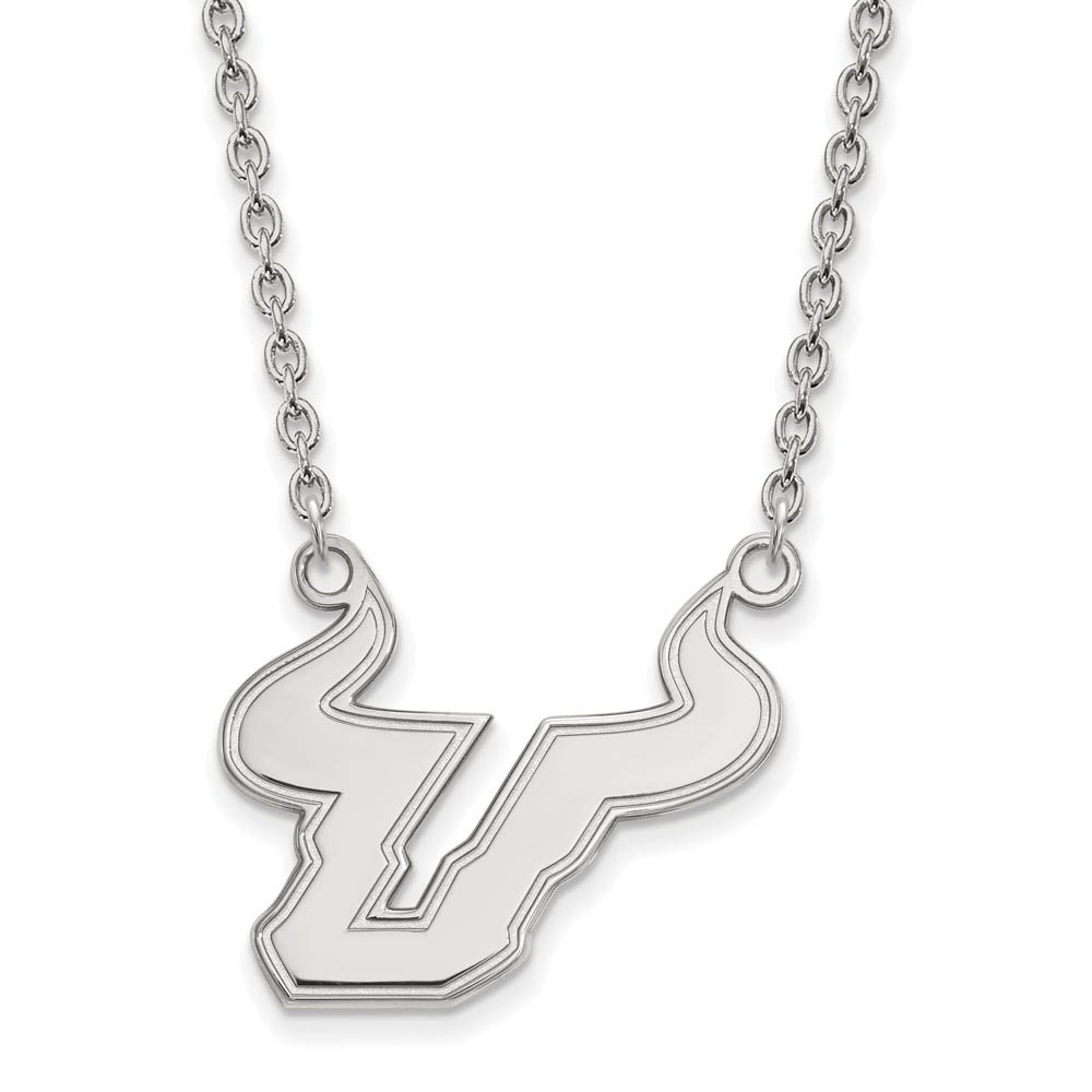 14k White Gold South Florida Pendant Necklace