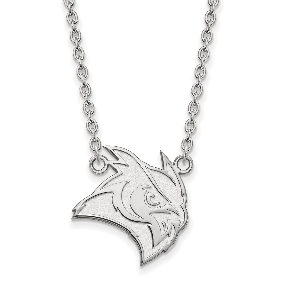 14k White Gold Rice U Pendant Necklace