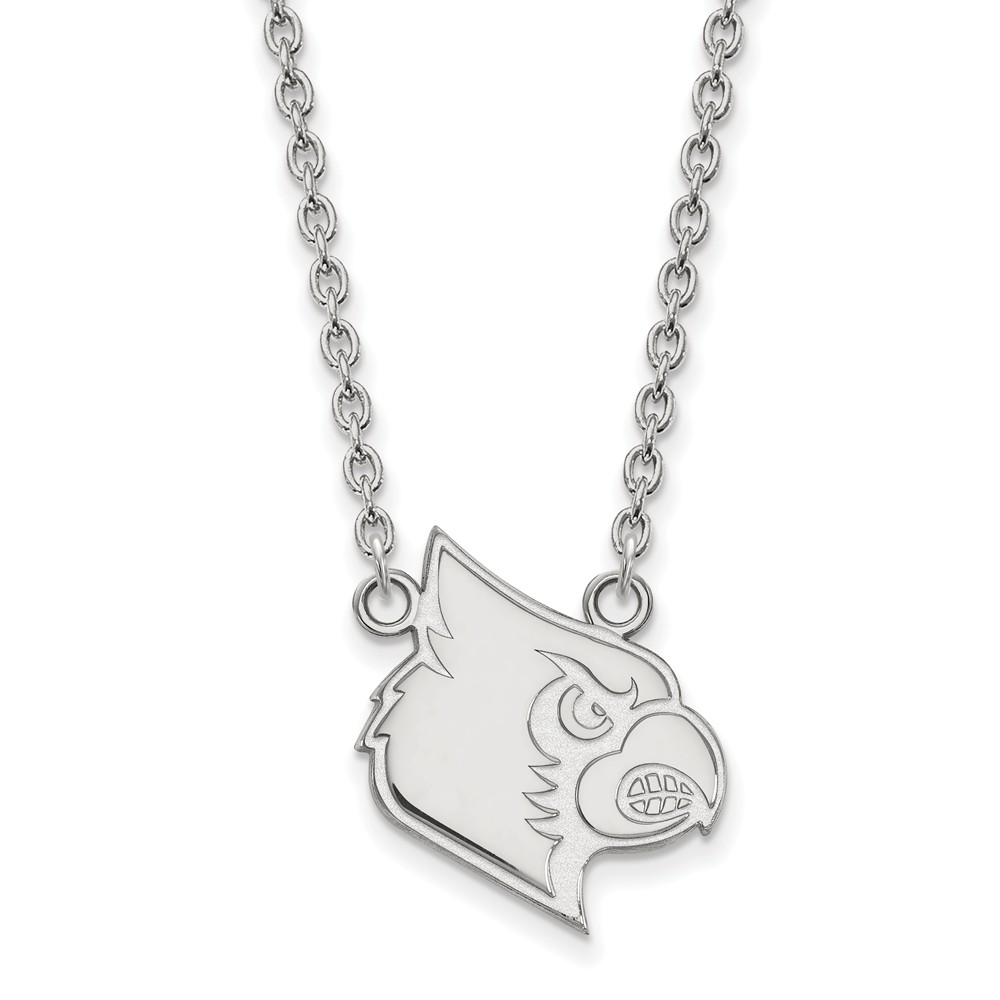 14k White Gold U of Louisville Pendant Necklace