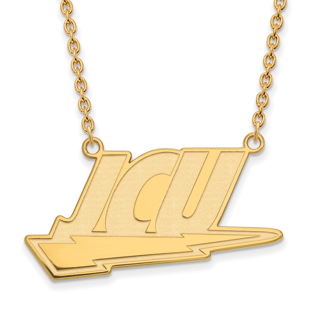 14k Yellow Gold John Carroll U Pendant Necklace