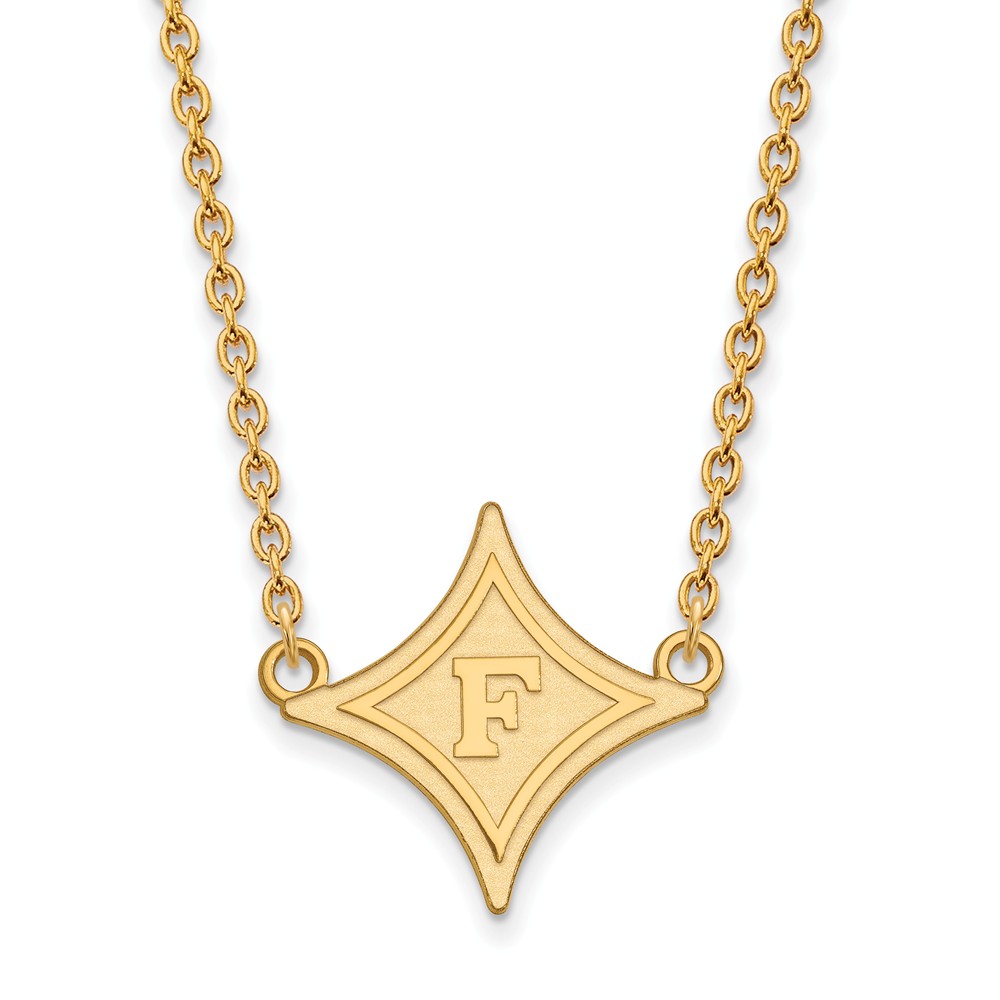 14k Yellow Gold Furman U Pendant Necklace