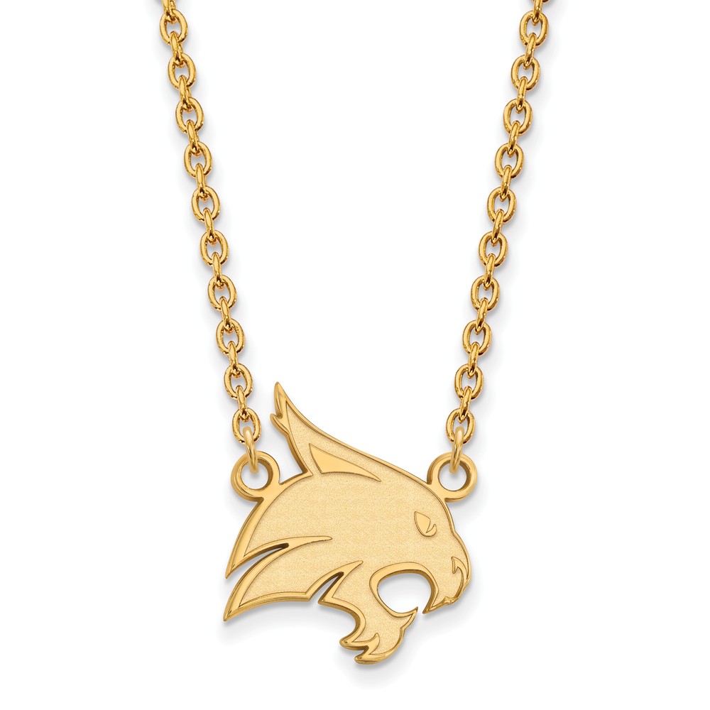 14k Yellow Gold Texas State Pendant Necklace