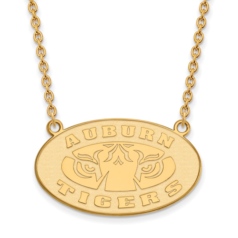 14k Yellow Gold Auburn U Lg Logo Pendant Necklace