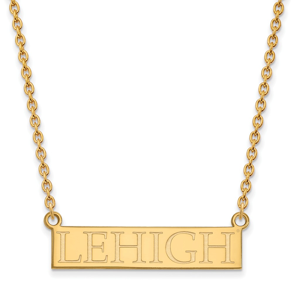 14k Gold Plated Silver Lehigh U Pendant Necklace