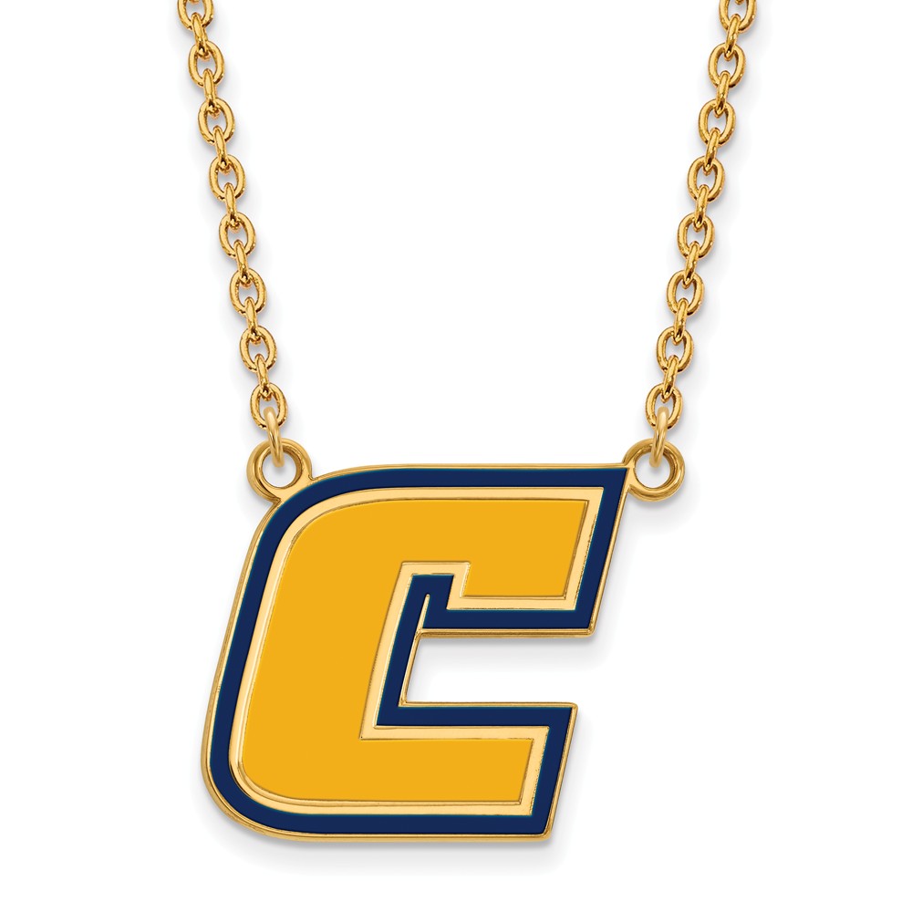 14k Gold Plated Silver U of Tenn at Chattanooga LG Enamel 'C' Necklace