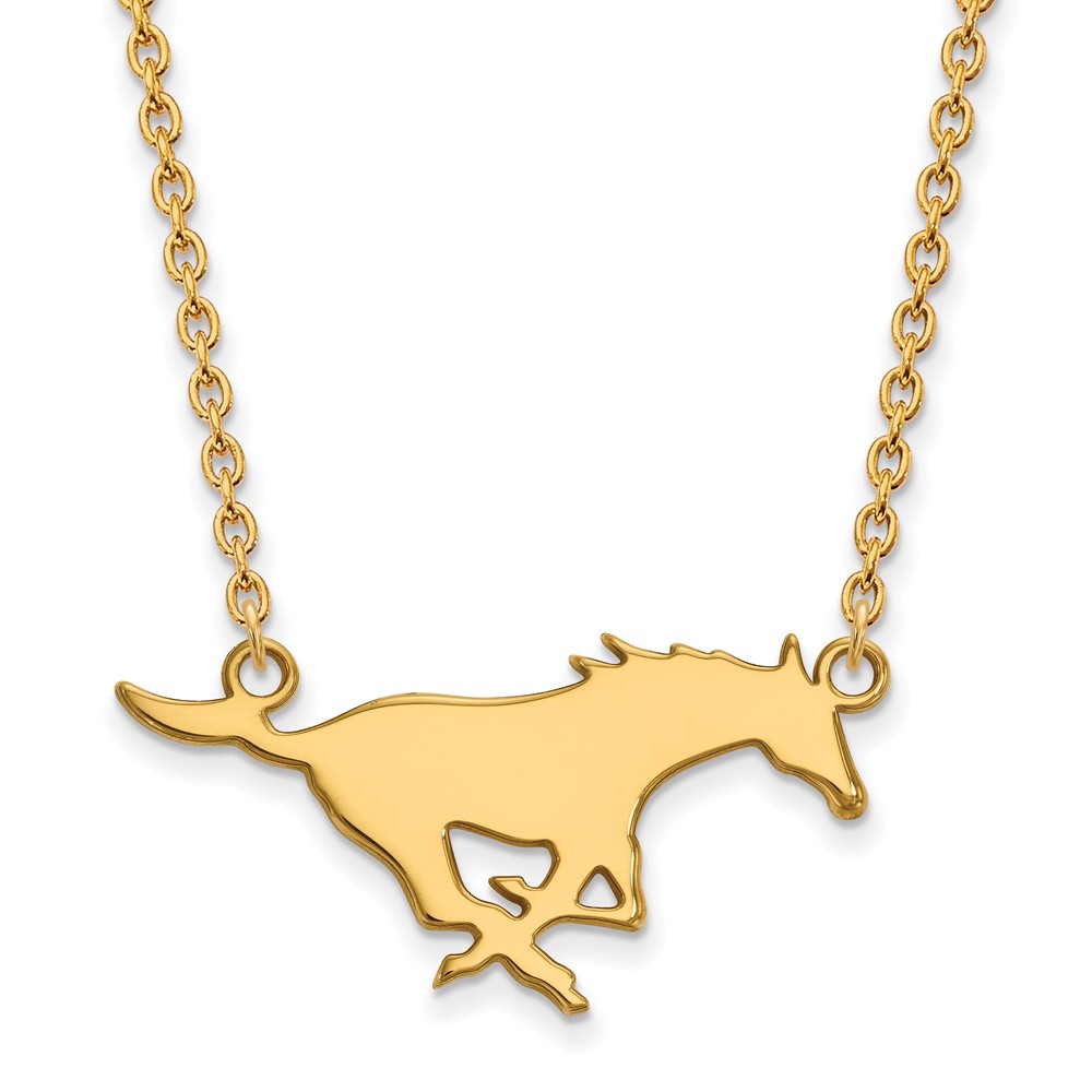 14k Gold Plated Silver Southern Methodist U Lg Pendant Necklace