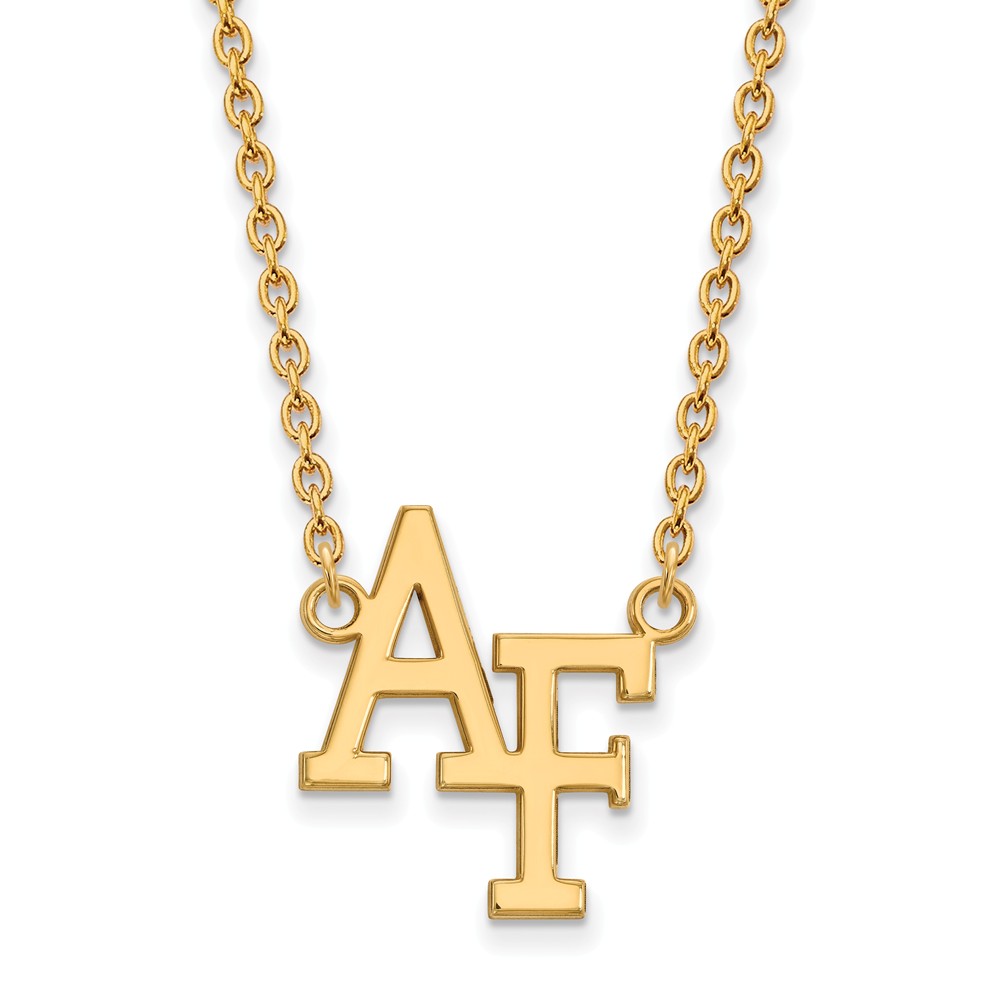 14k Gold Plated Silver Air Force Academy Lg Pendant Necklace