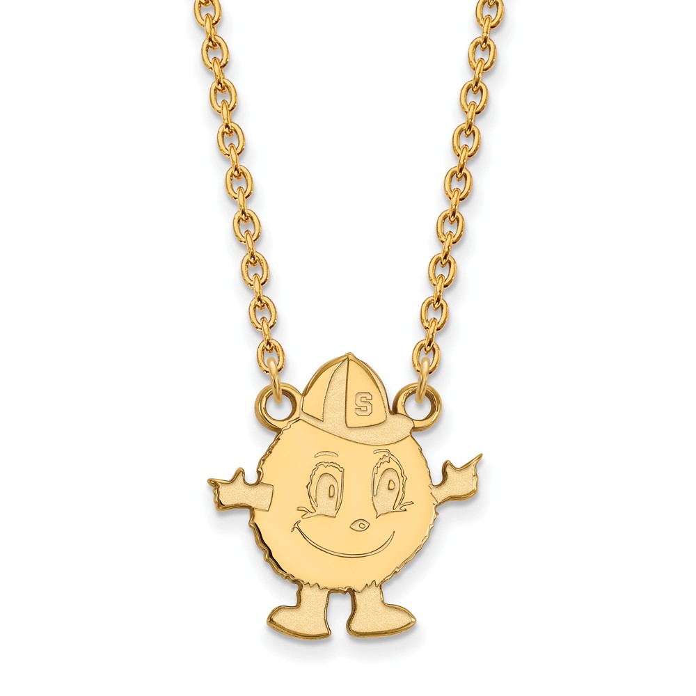 14k Gold Plated Silver Syracuse U Pendant Necklace