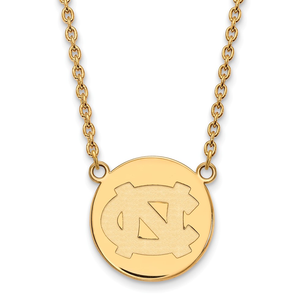 14k Gold Plated Silver North Carolina Lg Disc Necklace
