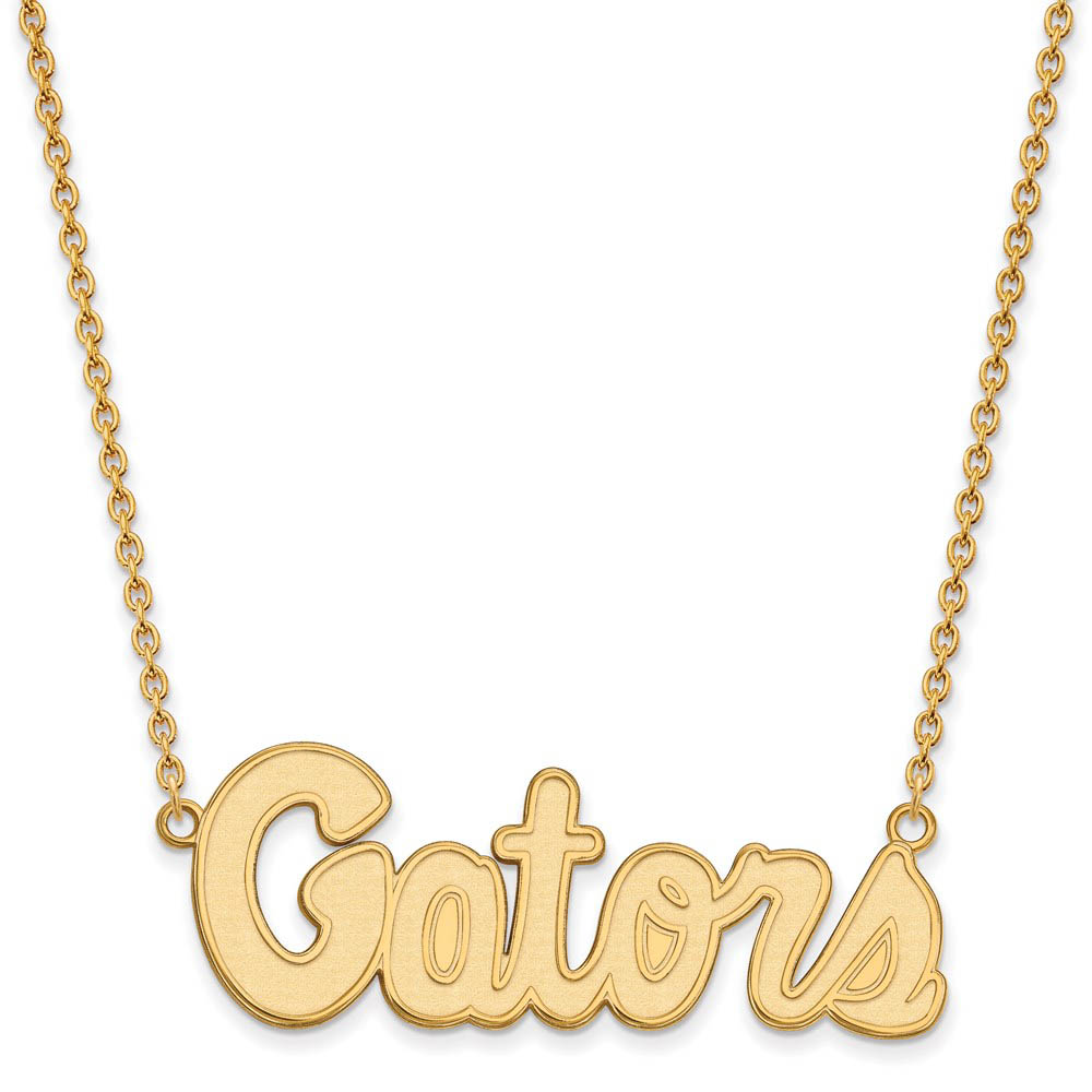 14k Gold Plated Silver U of Florida Gators Pendant Necklace