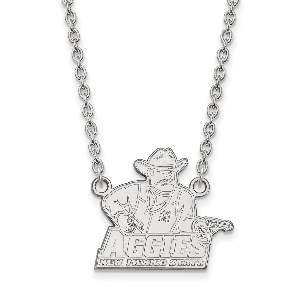 Sterling Silver New Mexico State Aggies Pendant Necklace