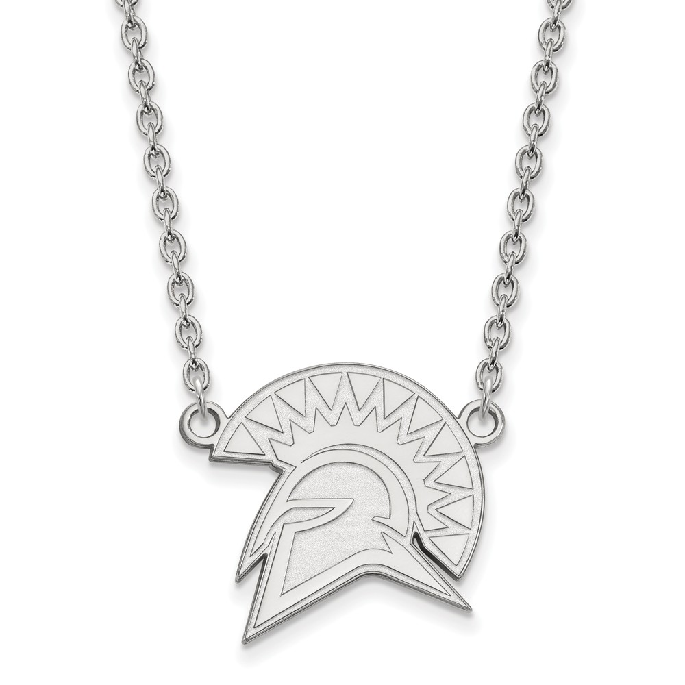 Sterling Silver San Jose State Mascot Pendant Necklace