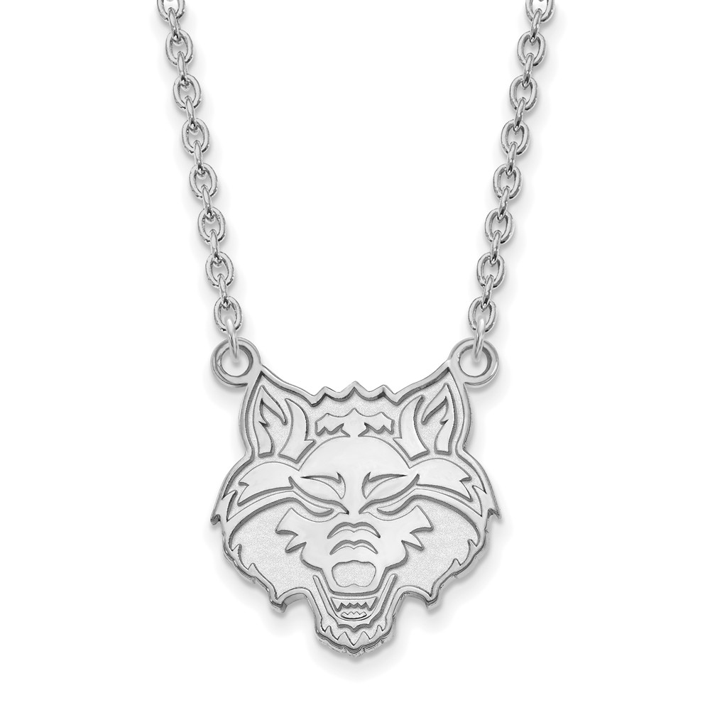 Sterling Silver Arkansas State Mascot Pendant Necklace