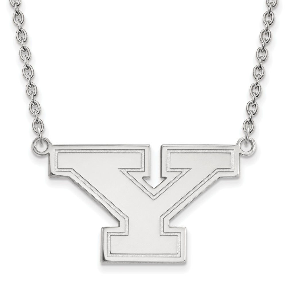 Sterling Silver Youngstown State Initial Y Necklace, 18 Inch