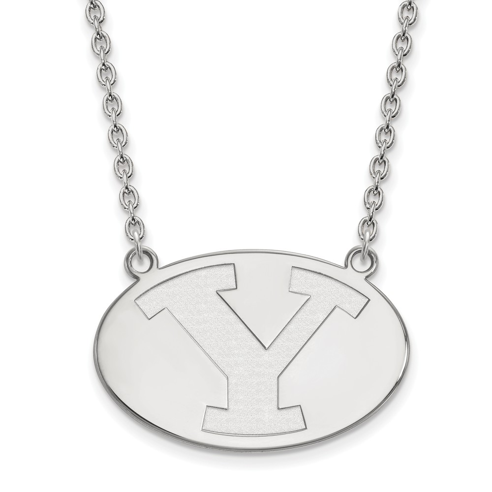 Sterling Silver Brigham Young U Initial Y Pendant Necklace