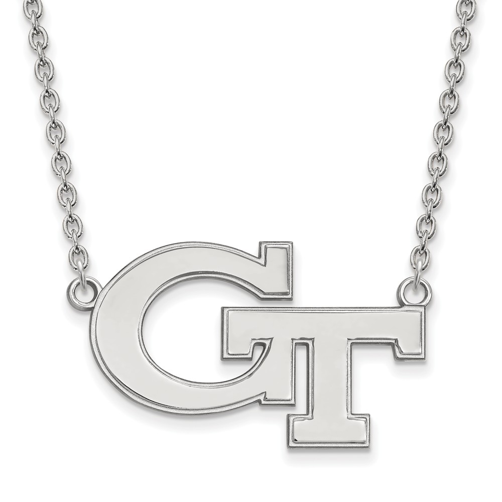 Sterling Silver Georgia Tech Pendant Necklace