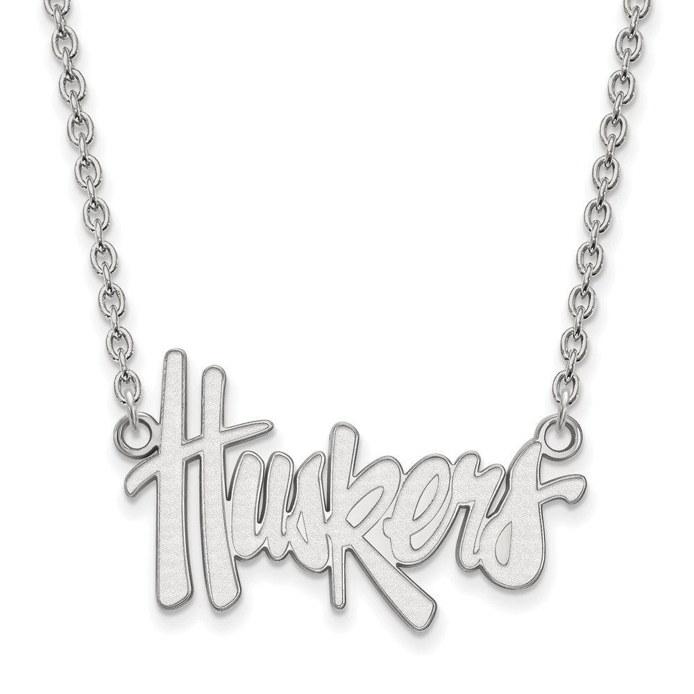 Sterling Silver U of Nebraska Huskers Pendant Necklace