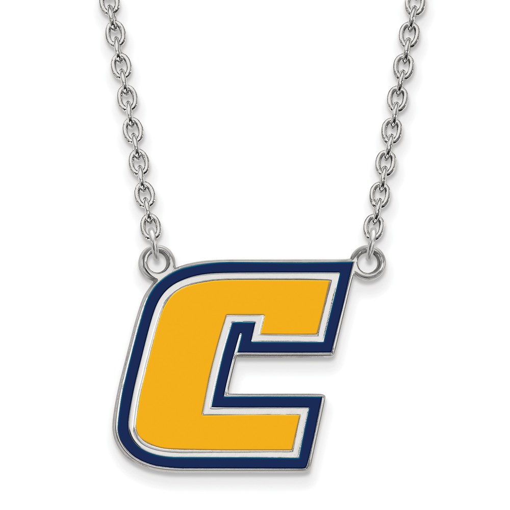 Sterling Silver U of Tenn Chattanooga Enamel 'C' Necklace