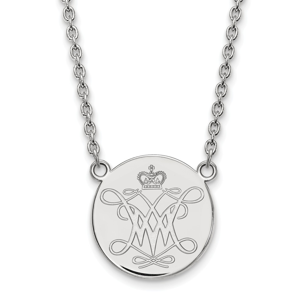 Sterling Silver William and Mary Logo Necklace