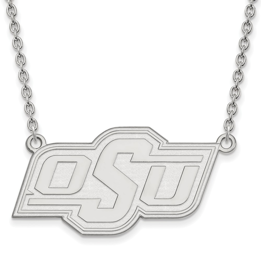 Sterling Silver Oklahoma State OSU Pendant Necklace