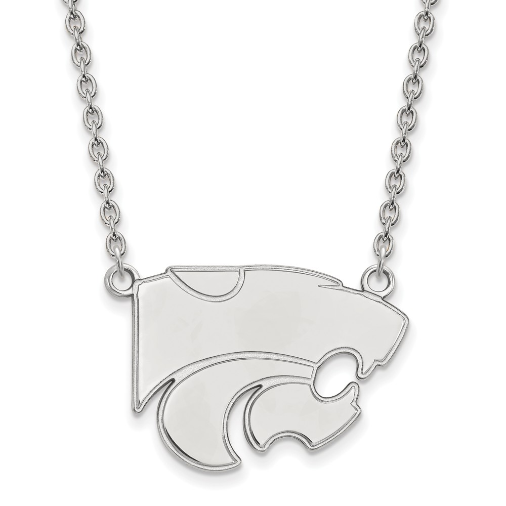 Sterling Silver Kansas State Wildcat Pendant Necklace
